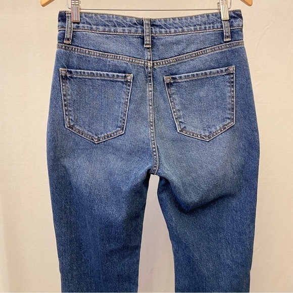 Bridge By Gly 28 (7) Mom Jeans High Rise Womens Distressed 100% Cotton Frayed - Picture 7 of 15